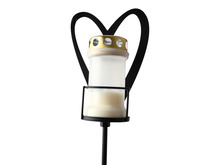 Gravdekoration Hjärta Svart 14 x 8 x 54 cm Form Living